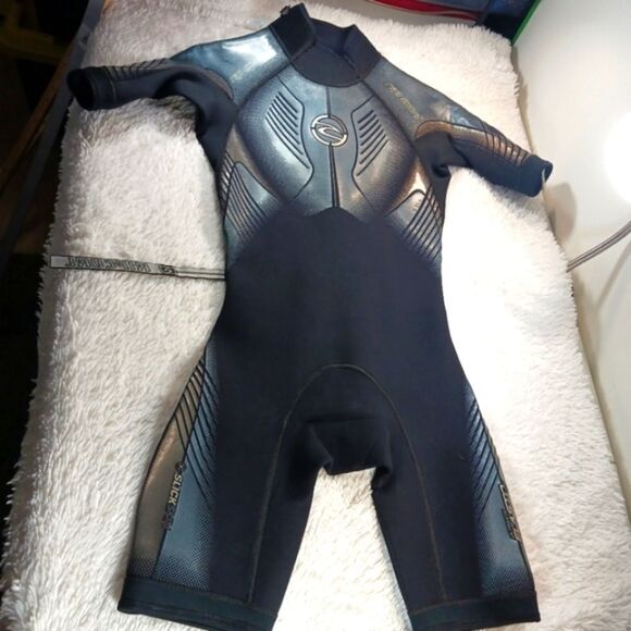 Rip Curl Slick Skin Ultimate Elastic Spring Suit Back Zip Short Sleeve Mens M... - Picture 8 of 16